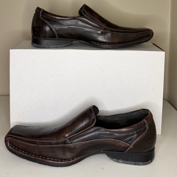 Men\'s APT 9 Sz 10 Brown Leather Loafers main image 4